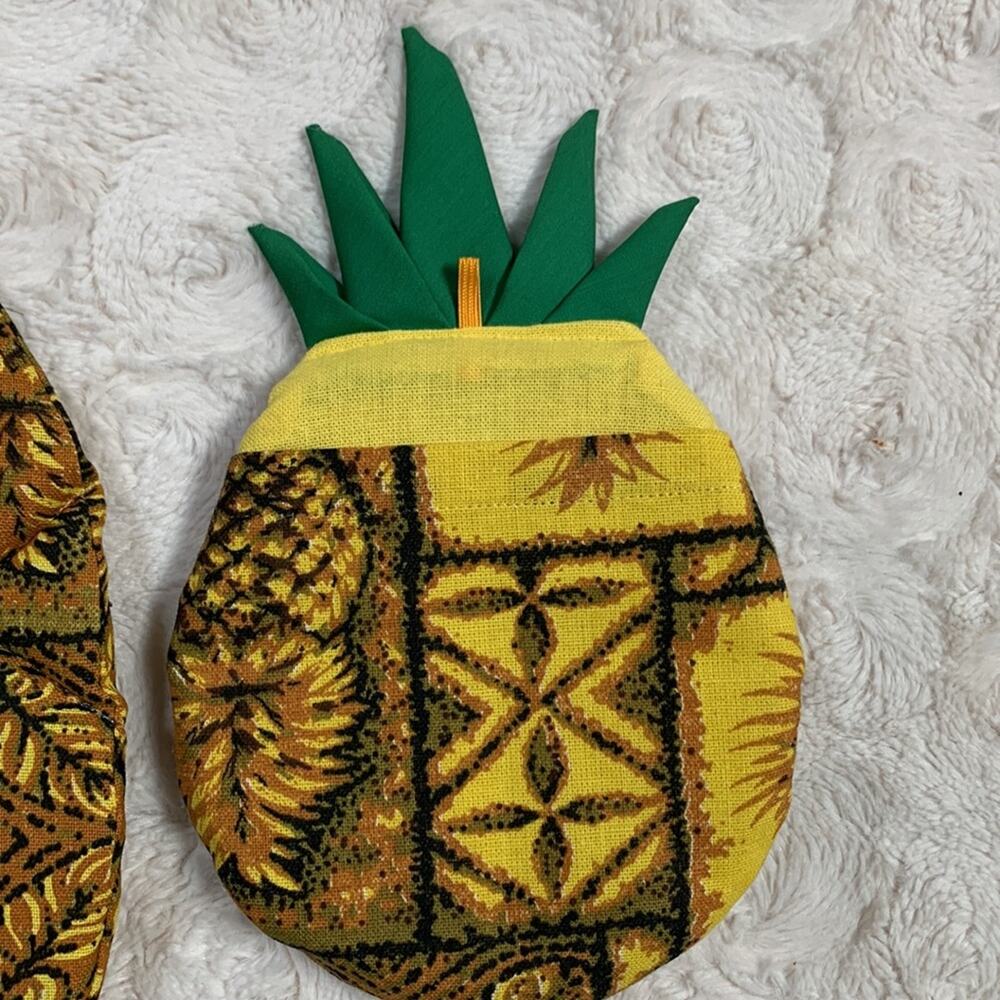 Vintage Polynesian Pineapple Hot Pad and Placemat Made In Hawaii - Picture 2 of 6